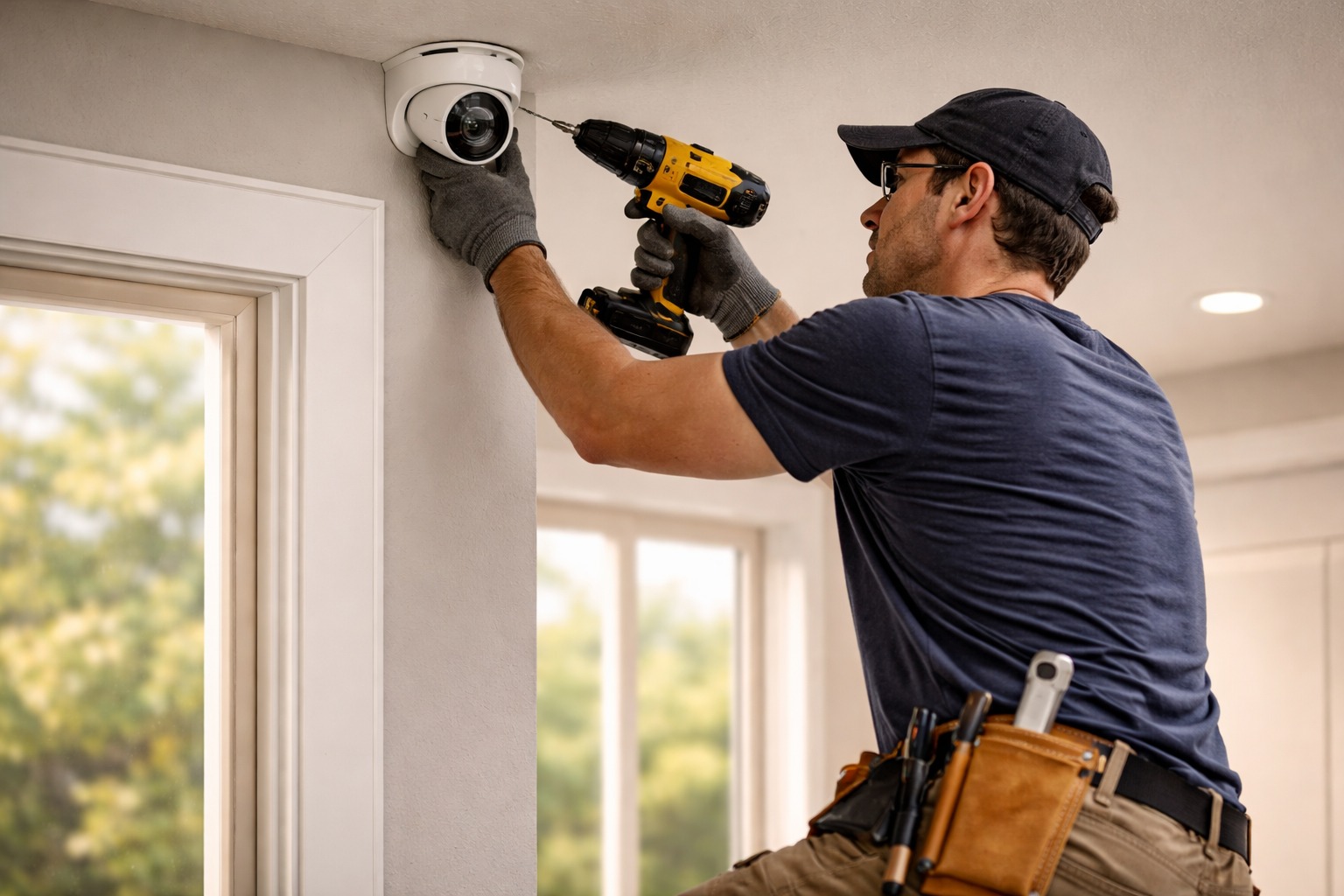 Installation d'une caméra intérieur pour la sécurisation du domicile par HM multiservices à Agen et les alentours